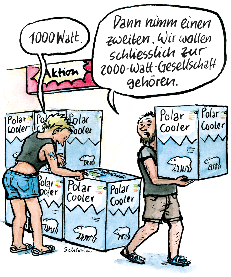 1000-Watt-Klimaanlagen in der 2000-Watt-Gesellschaft