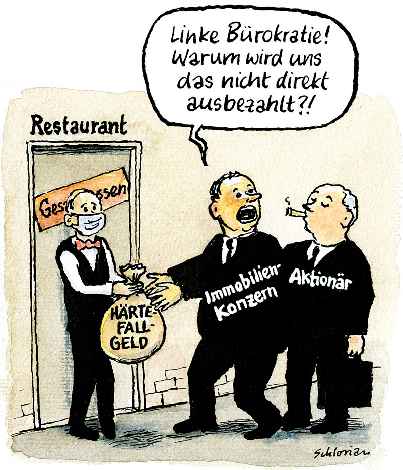 Cartoon Immobilienkonzern