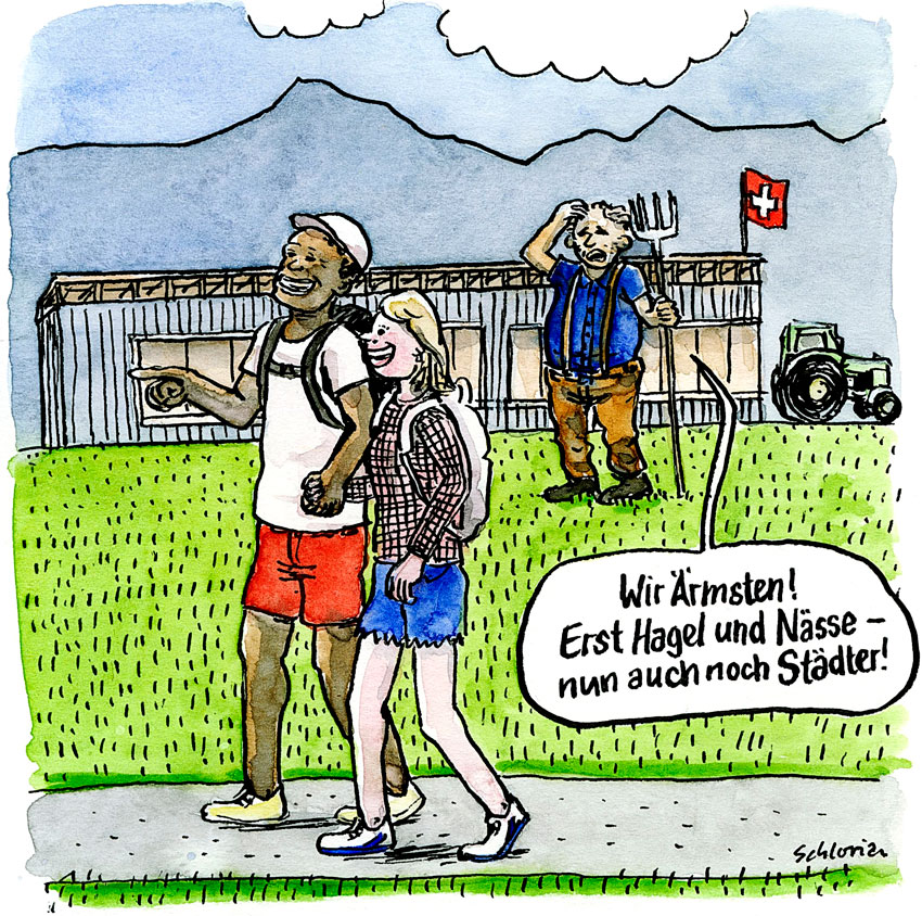 Cartoon die armen Bauern!