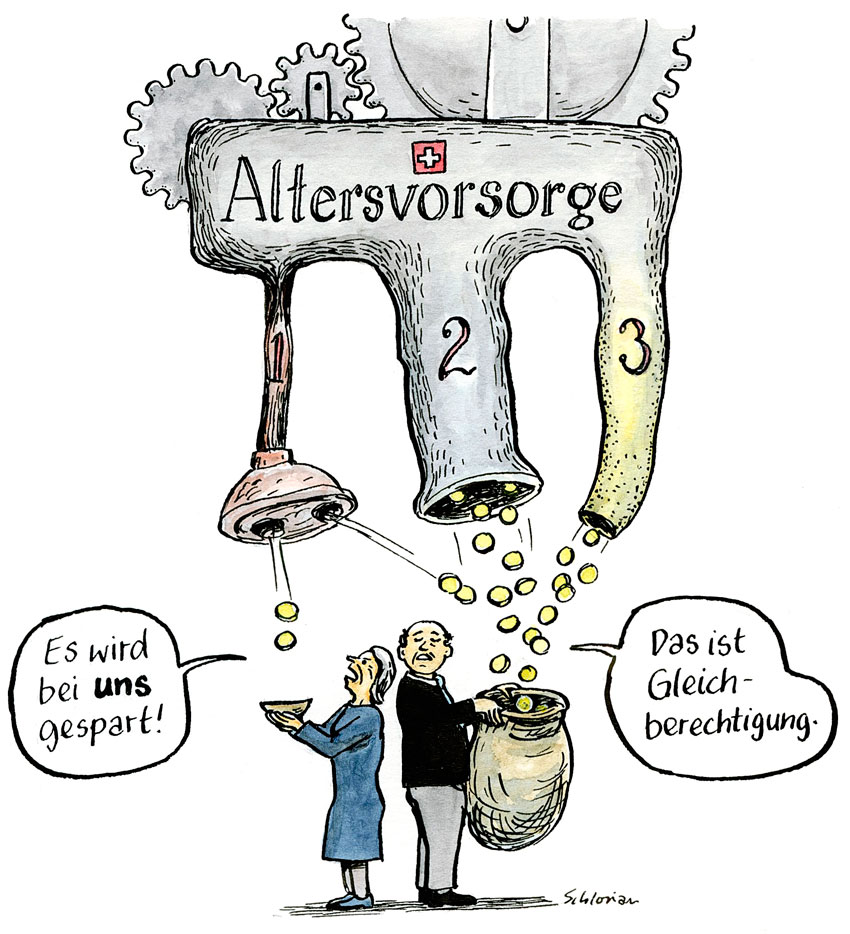 Cartoon Altersvorsorge