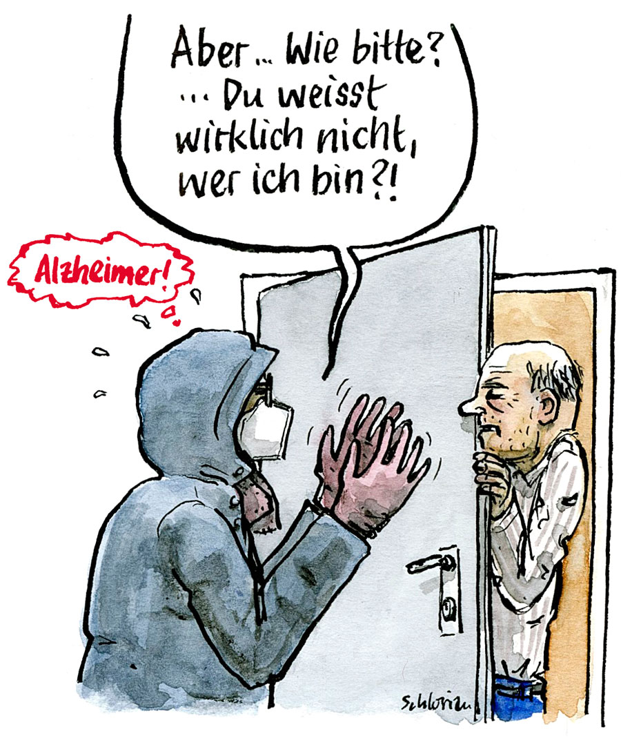 Cartoon: Alzheimer wegen Corona?