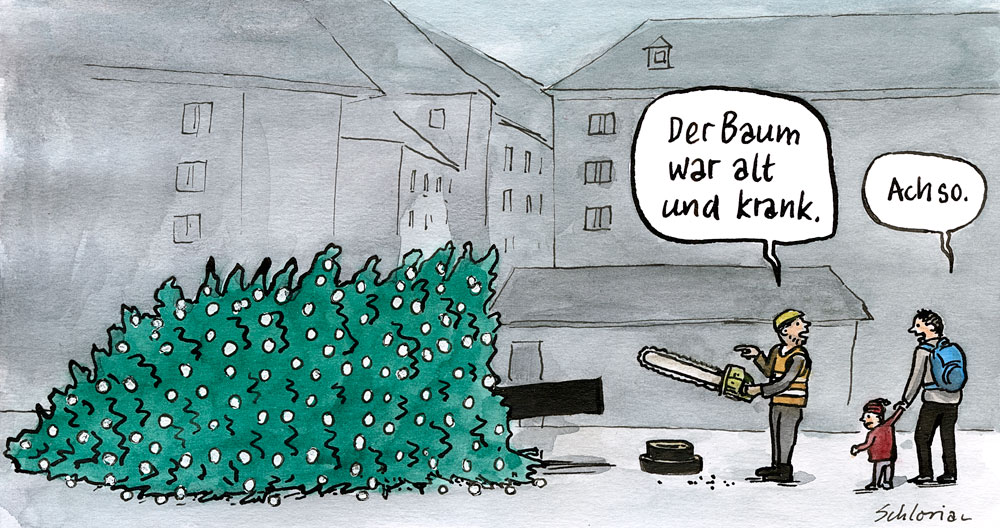 Cartoon Weihnachtsbaum