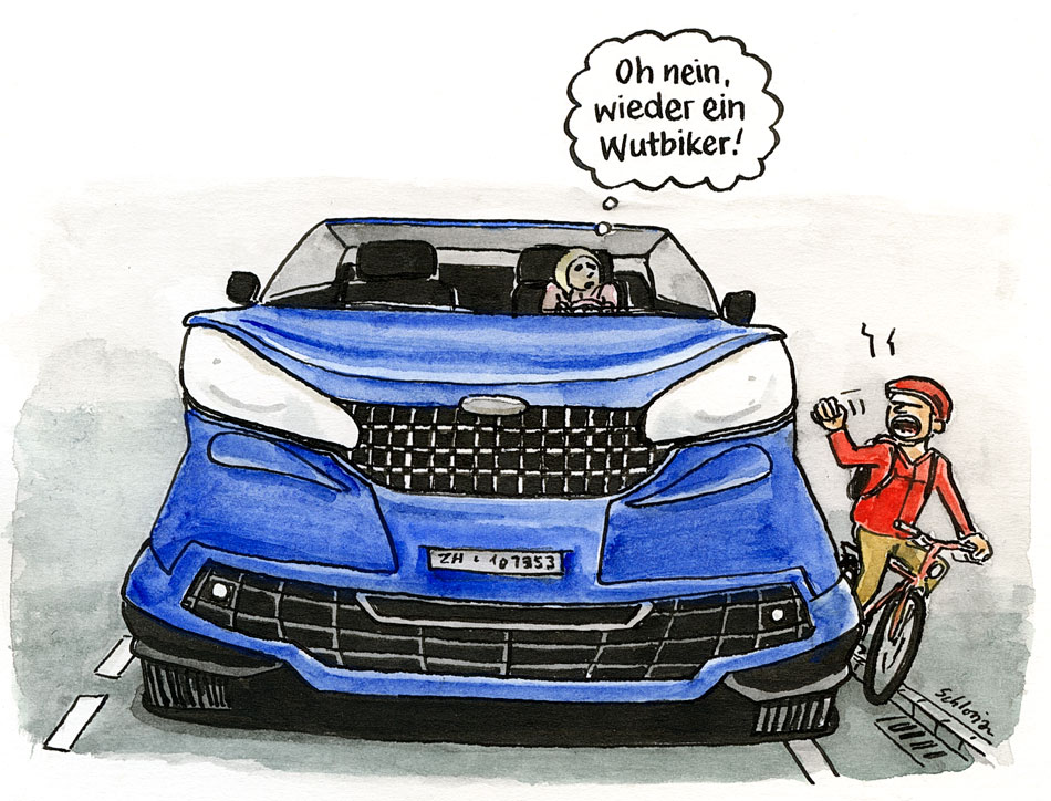 Cartoon: wieder ein Wutbiker