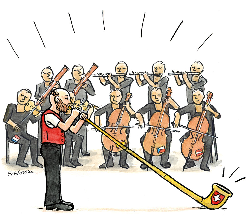 Der Schweizer im Konzert mit Europa