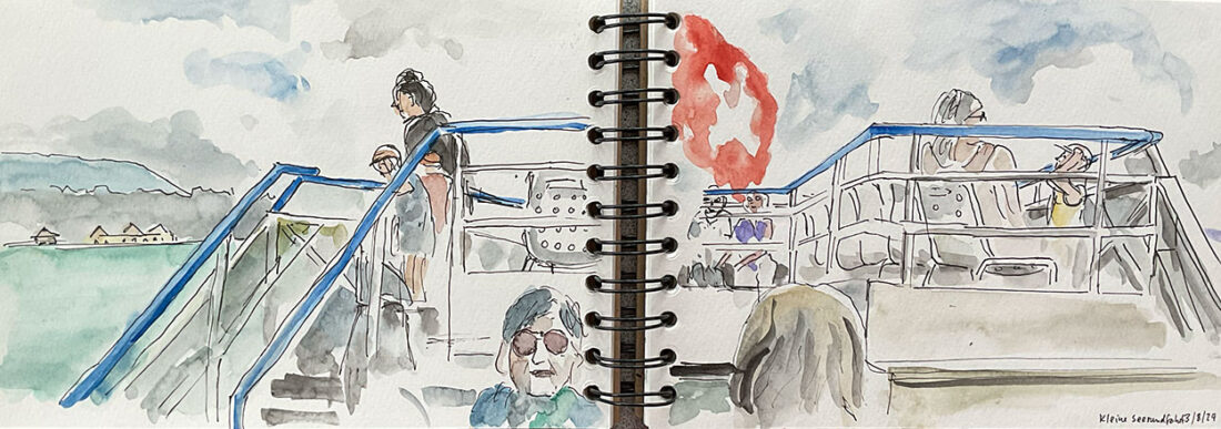 Skizzenbuch Schiff Zürichsee