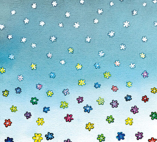 aus Schnee werden Blumen