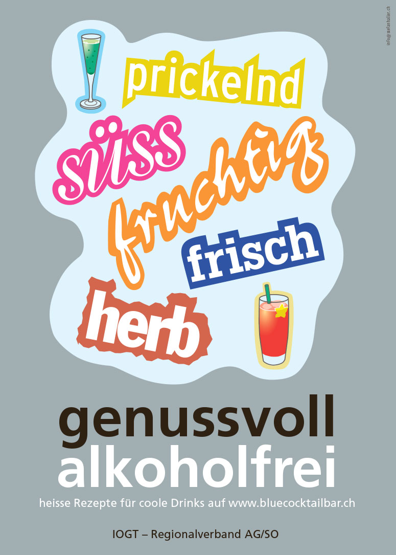 Plakat genussvoll alkoholfrei